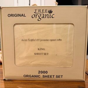 Tree Organic King Sheet Set - Cream